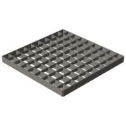 3320 Решетка дождеприемника стальная 300*300 S'P Basic PolyMAX ячеистая