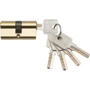 Цилиндровый механизм латунный 60-5К ключ-ключ золото