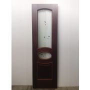 Комплект двери остекленной 600*2000 Галактика сапель сатинат с коробкой (3) и наличниками (5)