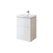 Тумба SMART 1 60 один ящик+две дверки БЕЛЫЙ с умывальником COMO 60 1отв. Cersanit