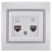 Розетка комп.+телеф. СП Мира RJ11/RJ45
