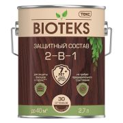 Защитный состав Биотекс 2 в 1 Махагон, 2,7 л